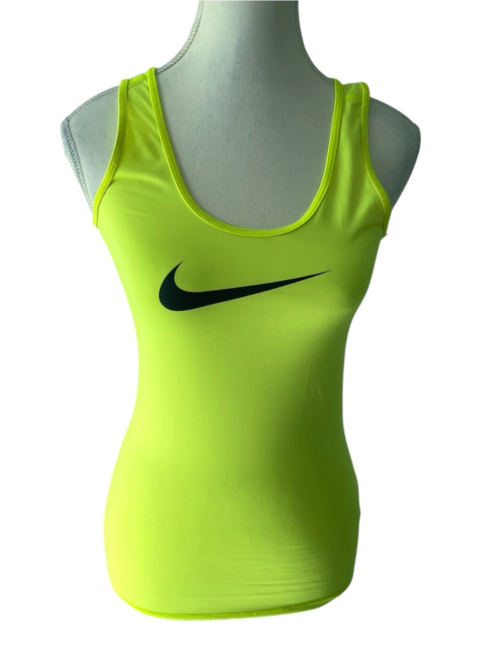 Nike Women’s Dri-Fit Neon Yellow Swoosh Tank Top XS